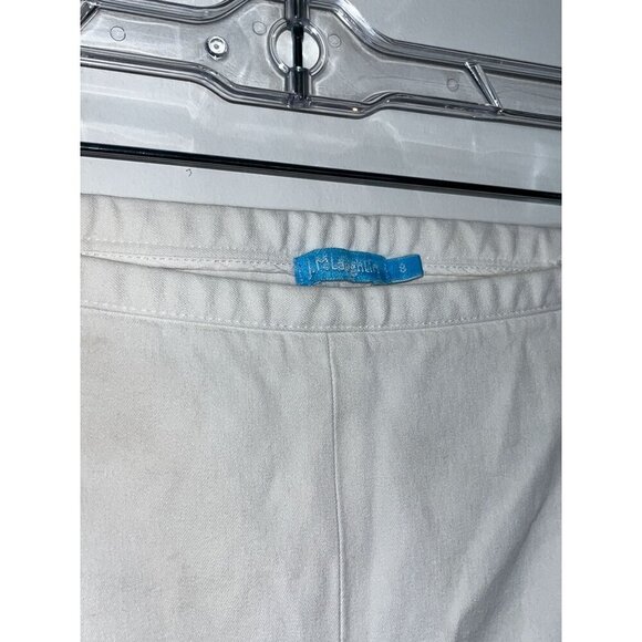 J.McLaughlin Cream Straight Leg Mid-Rise Zip closure Women's Pants Size 8 - Picture 5 of 11